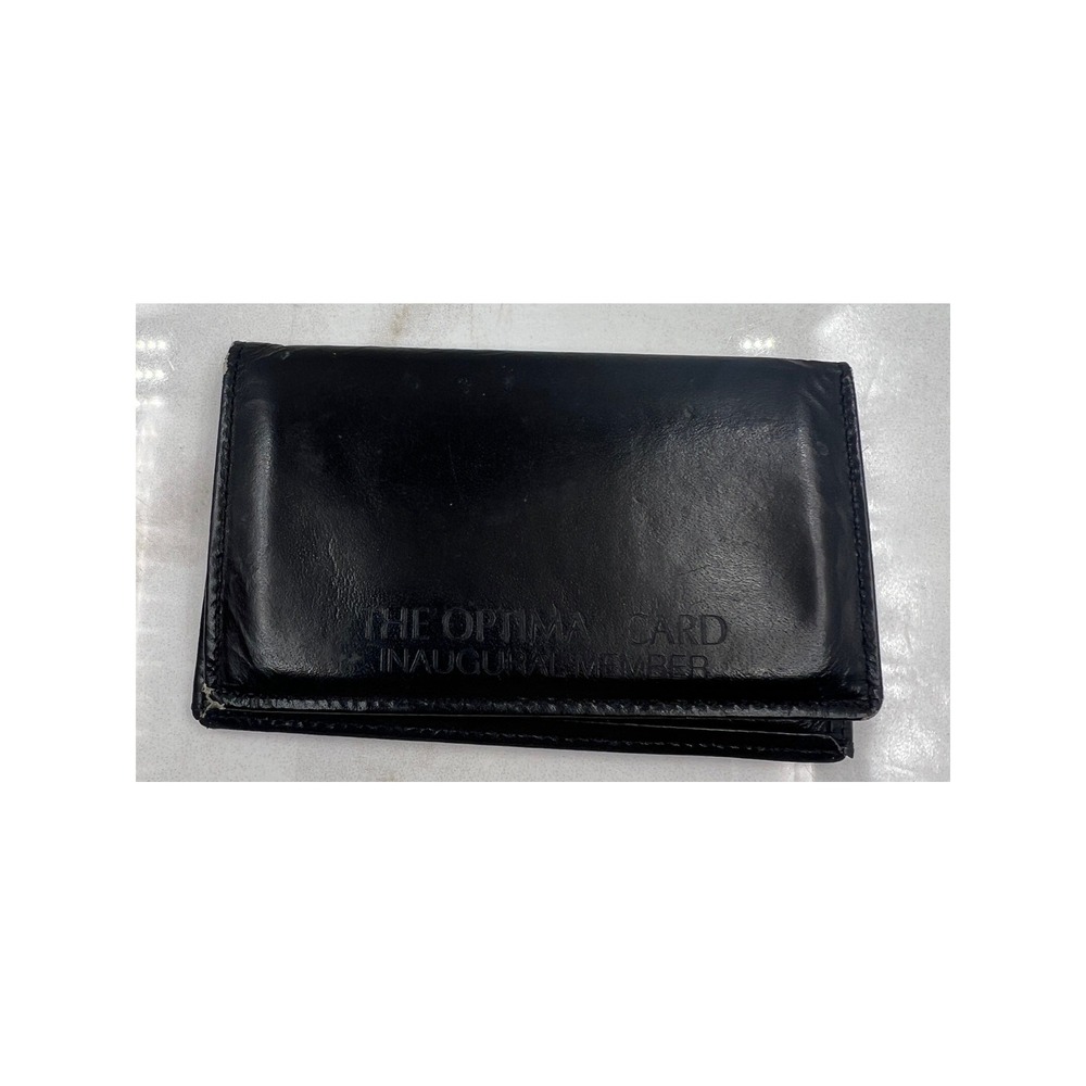Vintage American Express The Optima Card Inaugural Member Leather Card Holder